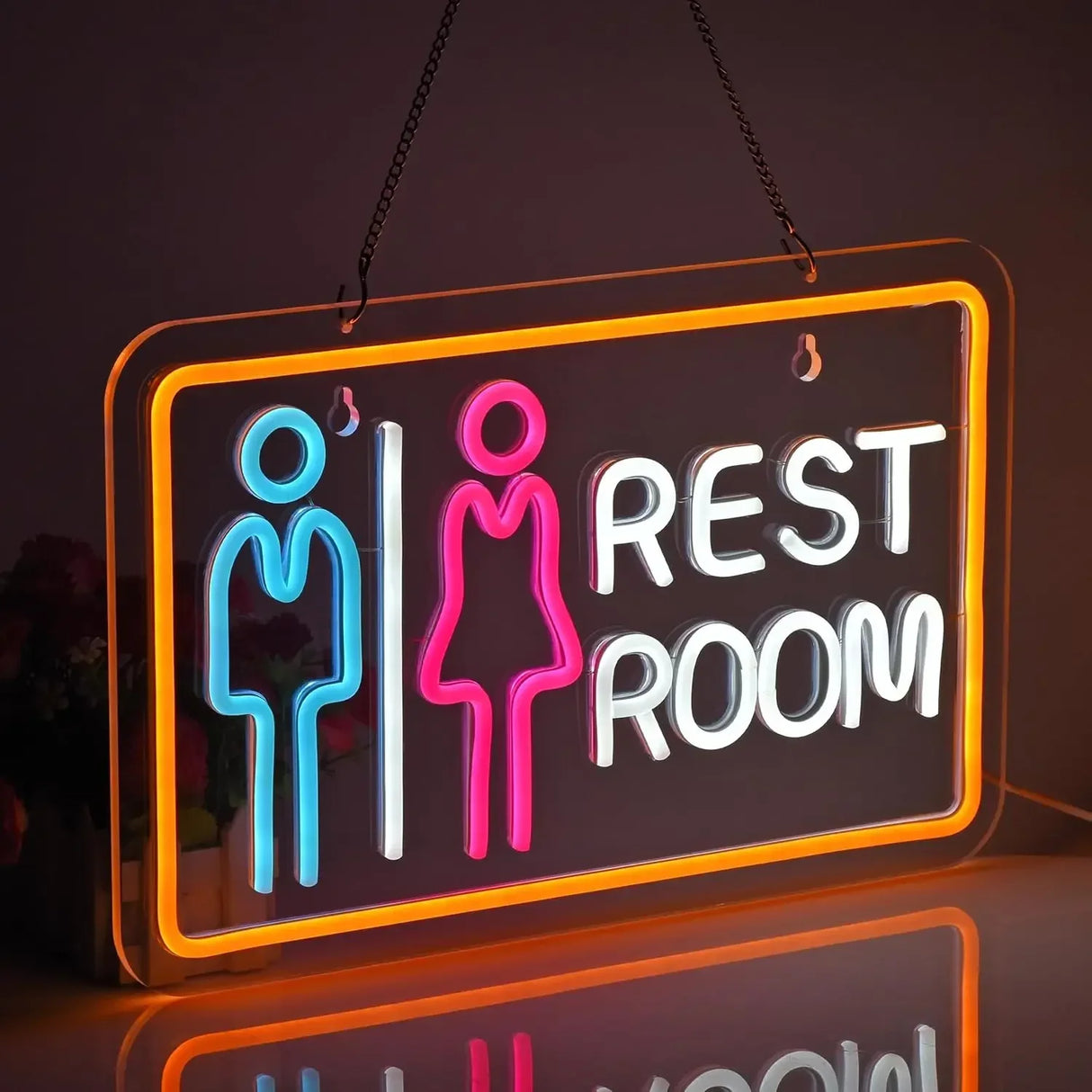 トイレ用LEDネオンサイン(ネオン看板) USB電源