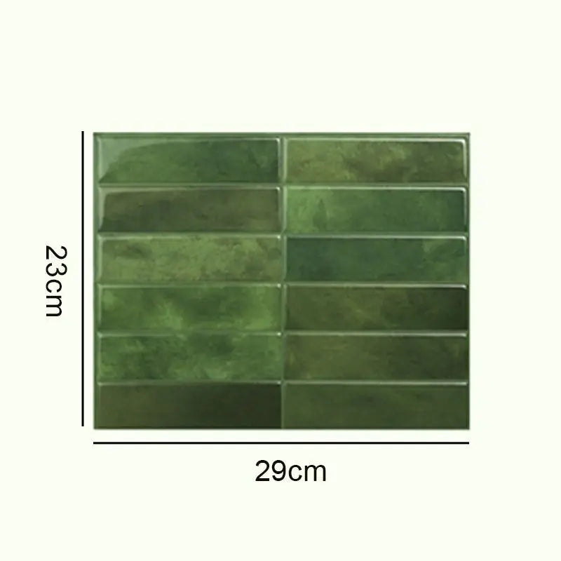 DIY用 レンガ型天然石風ステッカー 29×23㎝ 3pcs 防水性天然石デザイン