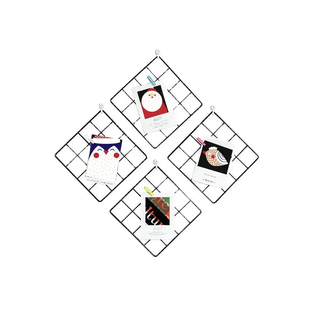 モダンなアイアンメッシュ 壁掛けディスプレイ