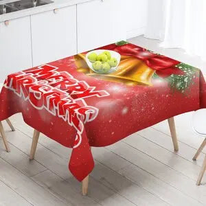 クリスマステーブルクロス|雪だるま柄 防水テーブルクロス
