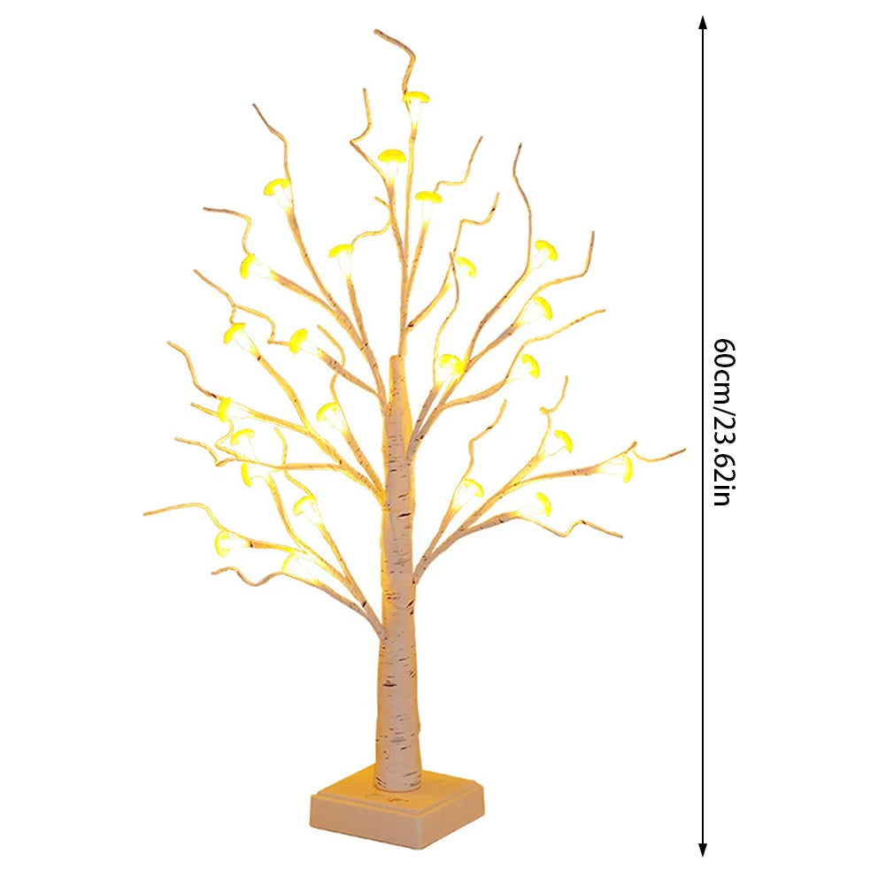 モチーフライト|イベント・パーティー装飾|白樺デザインLEDツリーランプ USB/電池式(高さ60cm)
