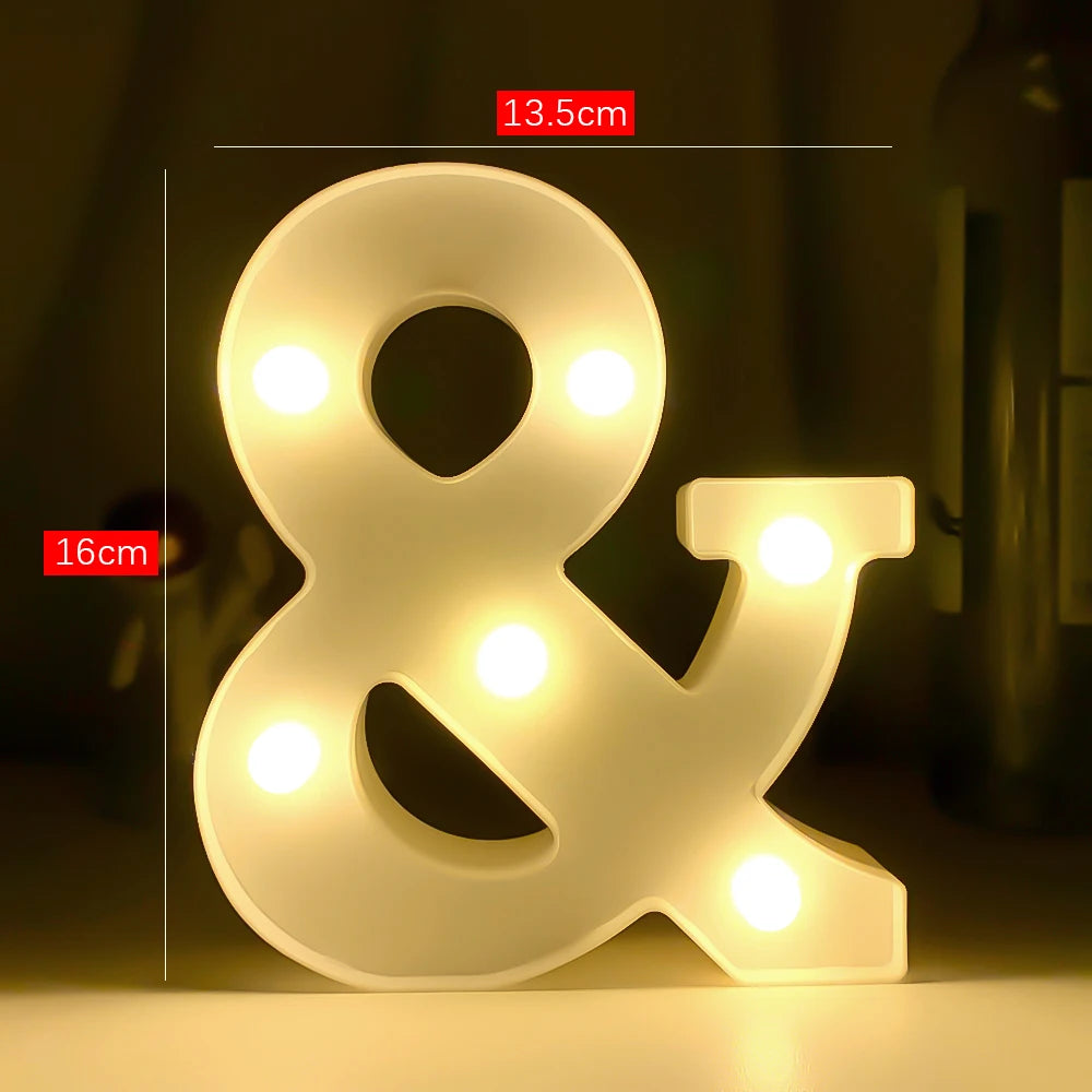 LEDナイトライト 【アルファベット・数字型】(乾電池式)