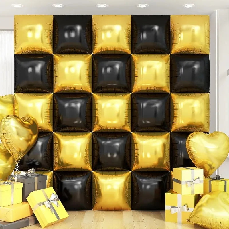 イベント・クリスマス装飾|25個セット 両面スクエアホイルバルーンキット