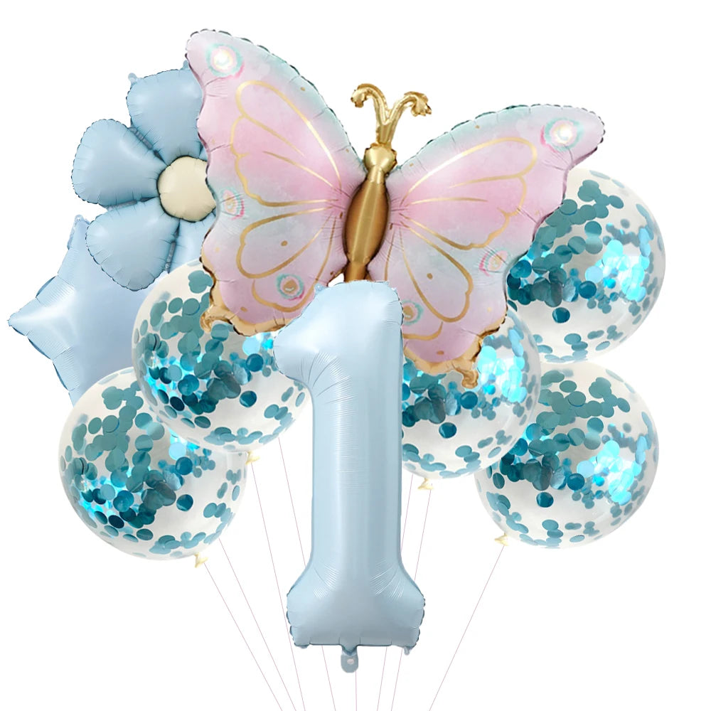 イベント・バルーン装飾 | 蝶&数字&フラワーバルーンセット