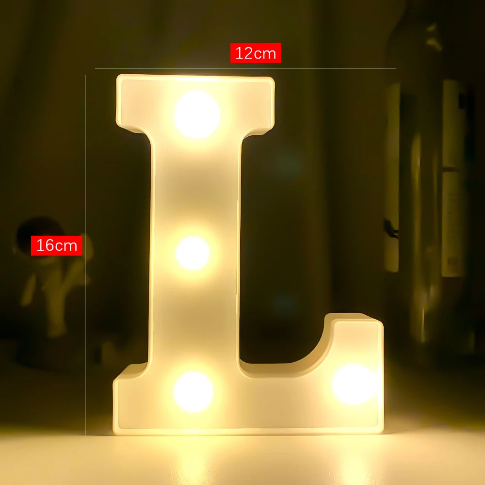 LEDナイトライト 【アルファベット・数字型】(乾電池式)