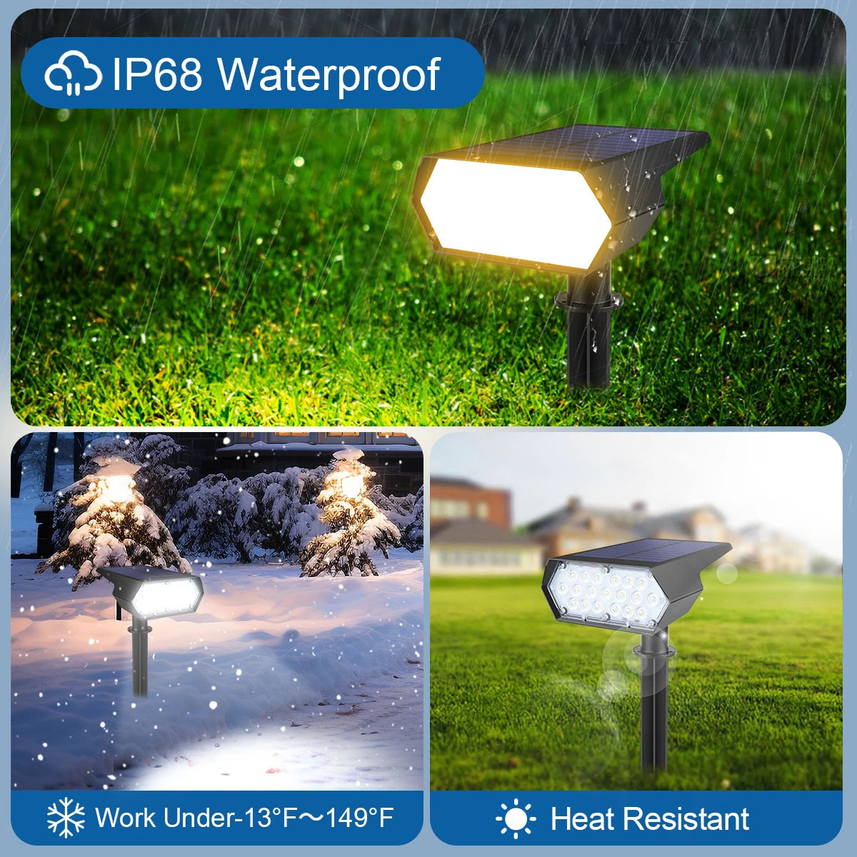 ソーラーライト|イベント・ガーデン装飾|ソーラー式 防水LED2色変化ライト