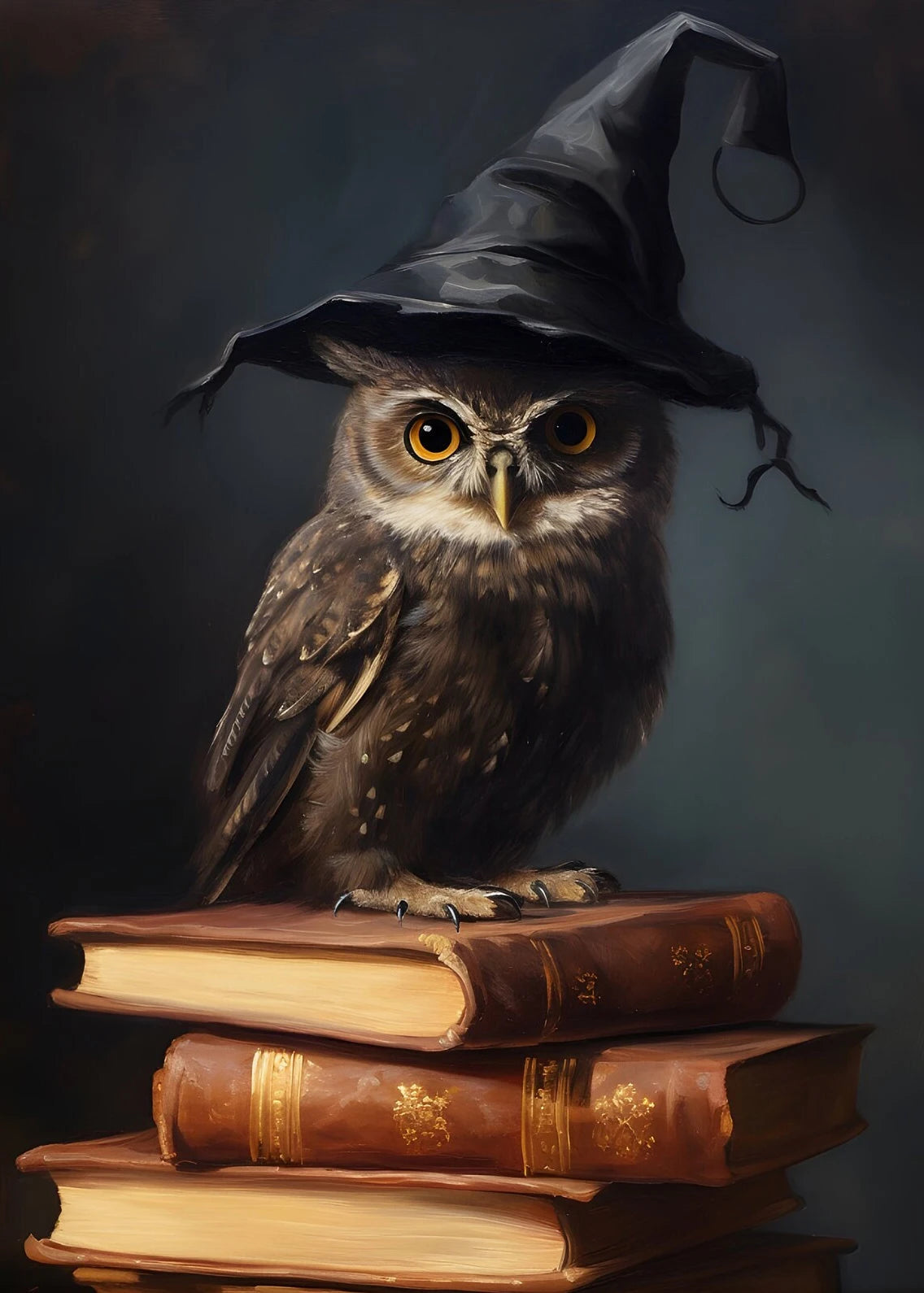 イベント・ハロウィングッズ|黒猫とフクロウのキャンバスアート