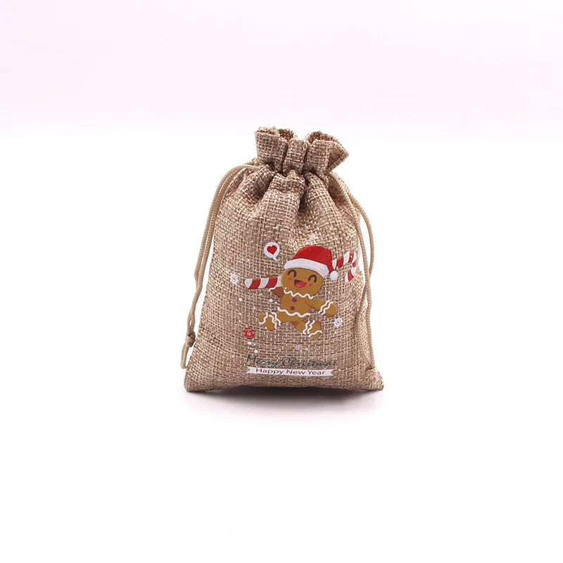 イベント・クリスマス装飾|黄麻布ギフトバッグ