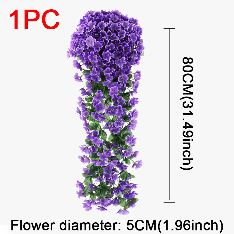 造花ハンギングローズ&アイビー壁掛け