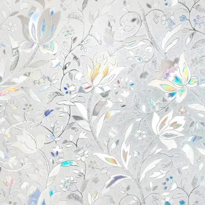 3Dステンドグラス風ウィンドウフィルム (UVカット・接着剤不要タイプ)