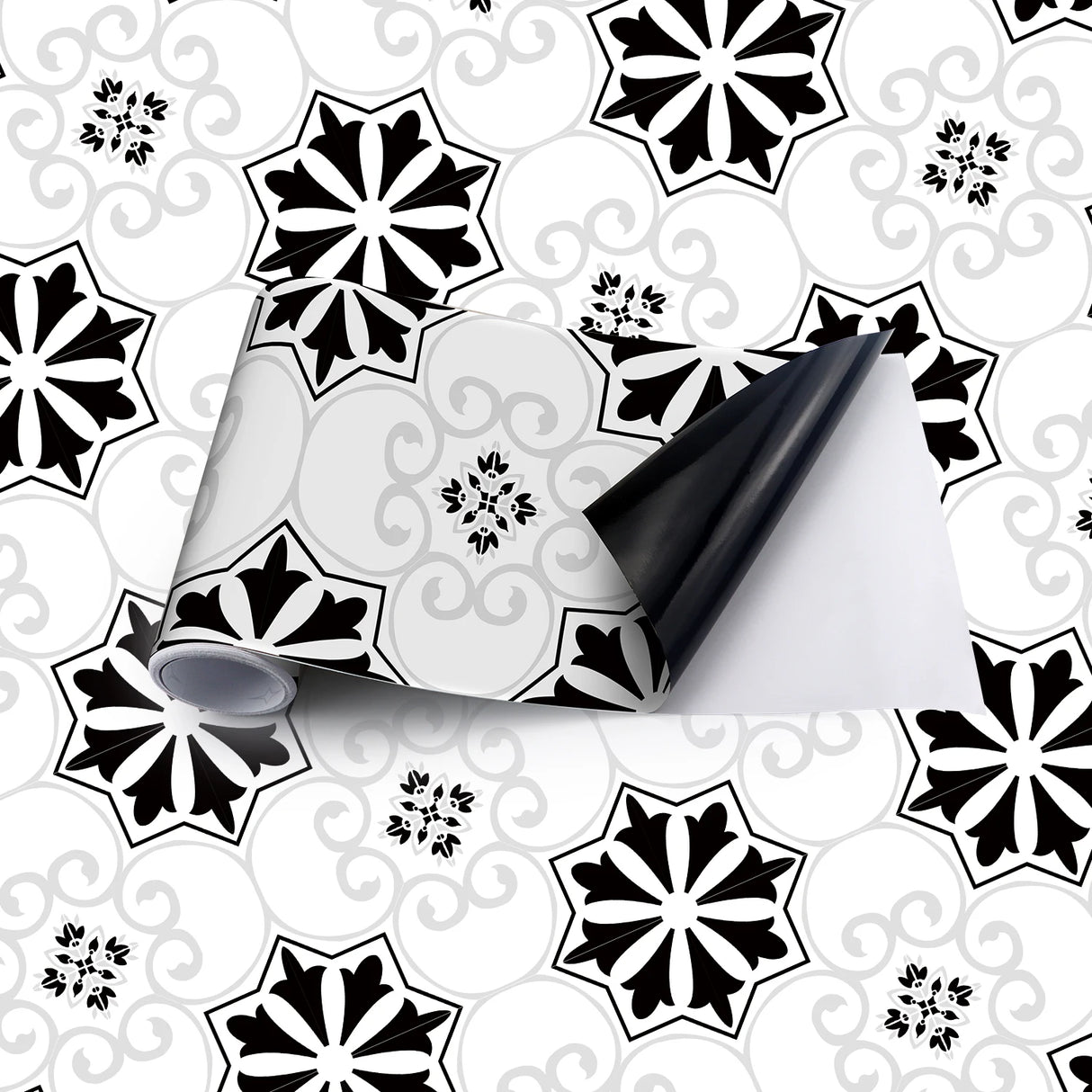 DIYフロアシート モダン柄タイル風パターンシート ステッカー 幅20cm x 300cm