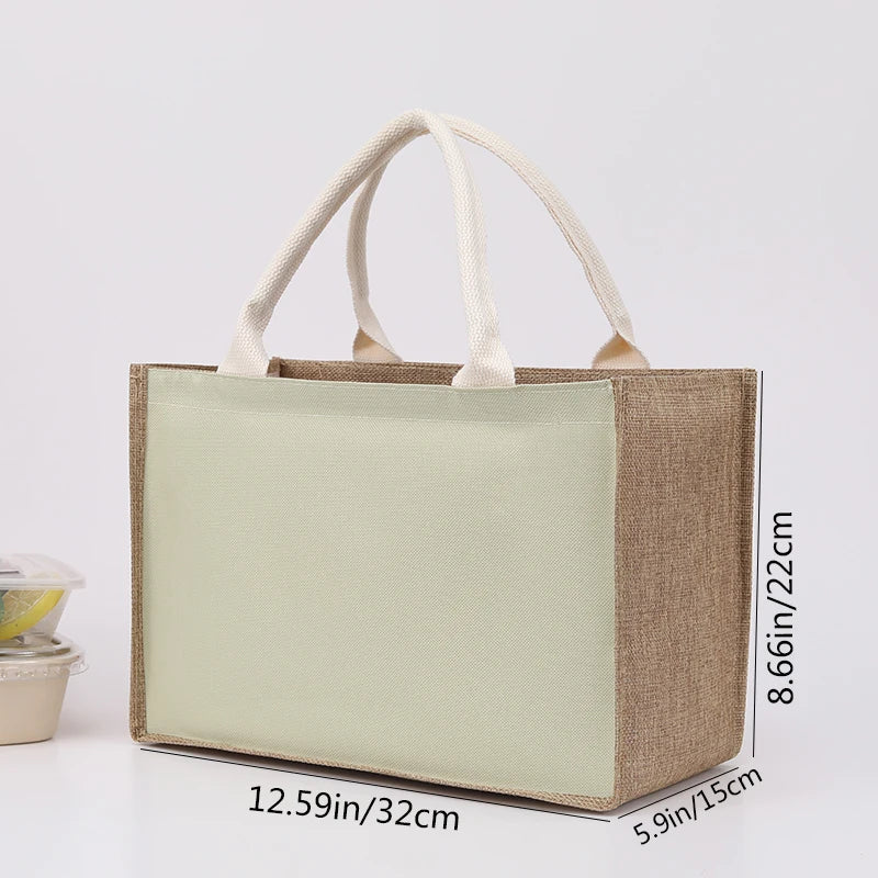 |ノベルティ用品 |リネン風マチ幅広ファスナー付きバック | 32×22c