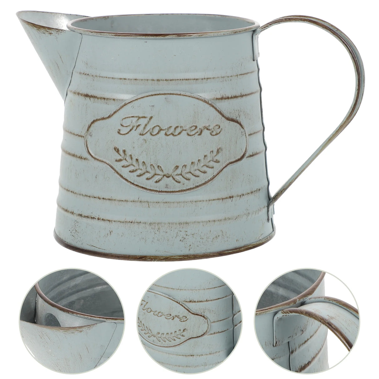 ブリキの植木鉢・農家風・装飾・アレンジメント