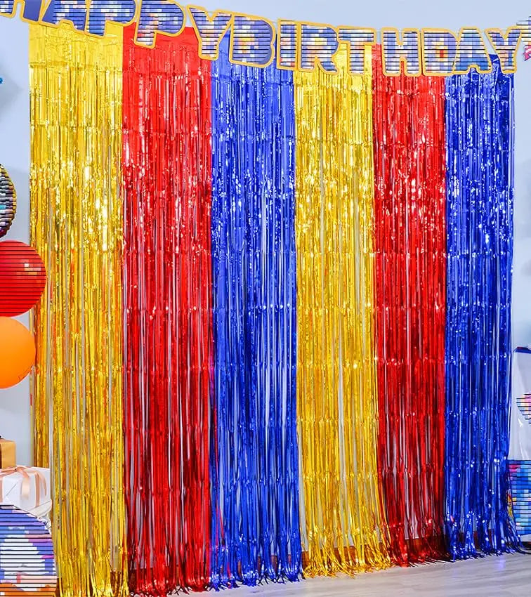イベント・パーティーグッズ|ホイルフリンジカーテン6枚セット