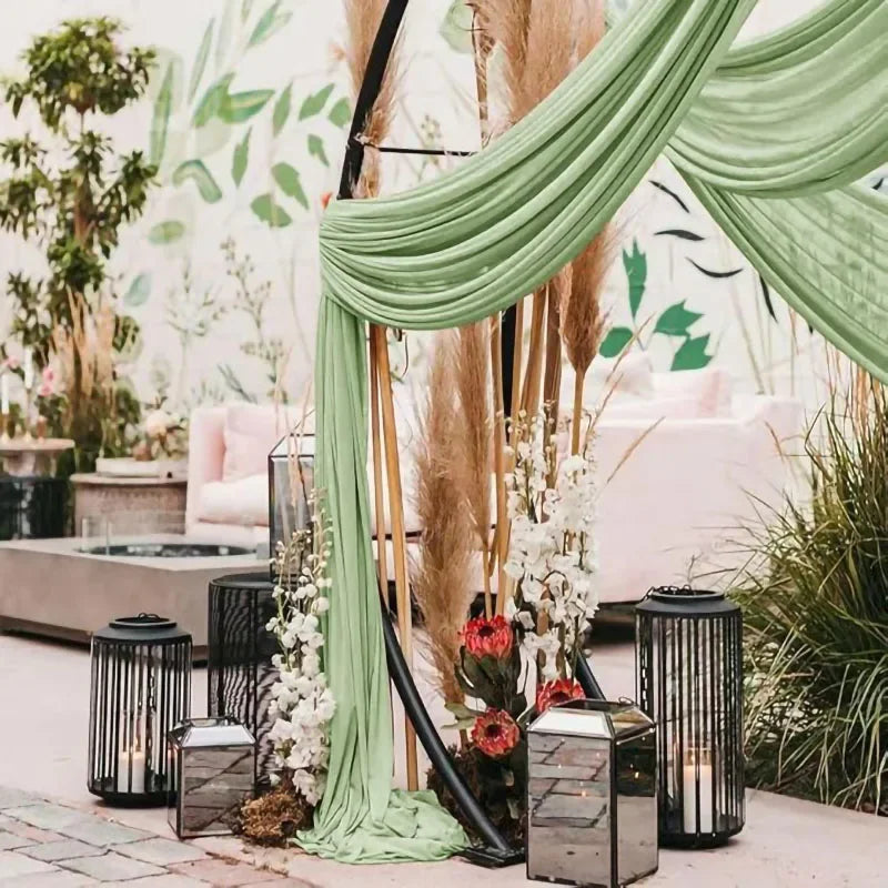 インテリア・パーティ装飾 | シフォン生地 カーテンセット | 2枚入