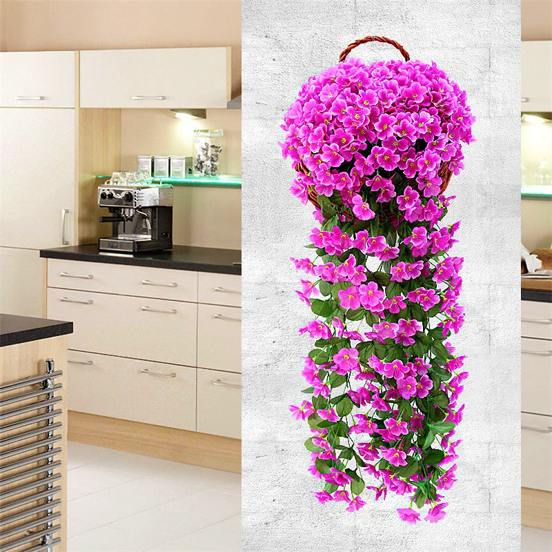 人工バイオレット 吊り下げフェイクフラワー