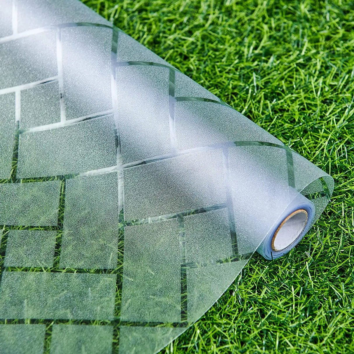 ウィンドウフィルム タイル柄(UVカット・静電気吸着タイプ)