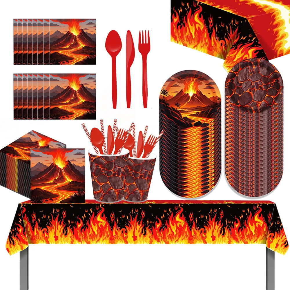 イベント・ハロウィングッズ|火山テーマのパーティーデコレーションセット