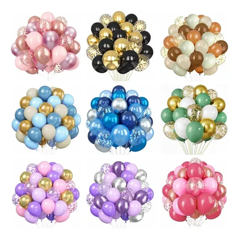 イベント・クリスマス装飾|ゴールドコンフェッティ&メタリックバルーンセット