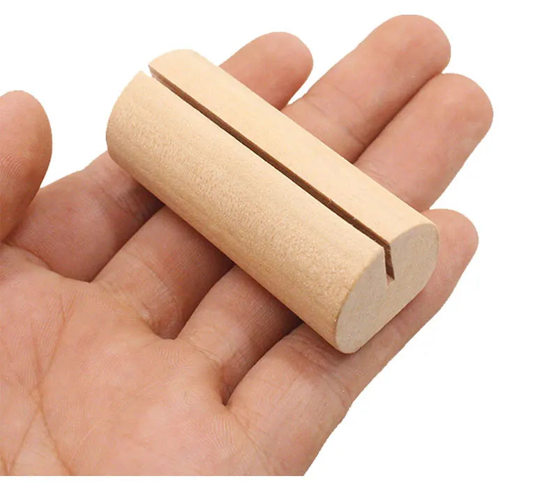 イベント・結婚式装飾|天然木製席札クリップ 写真ディスプレイ用