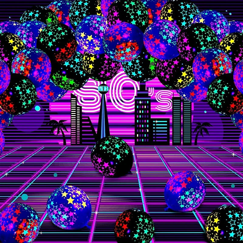 暗闇で光る蛍光ラテックスバルーンセット