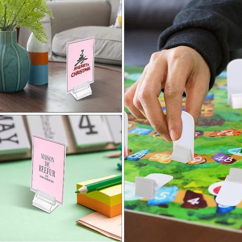 イベント・結婚式装飾|透明プラスチックミニカードスタンドセット