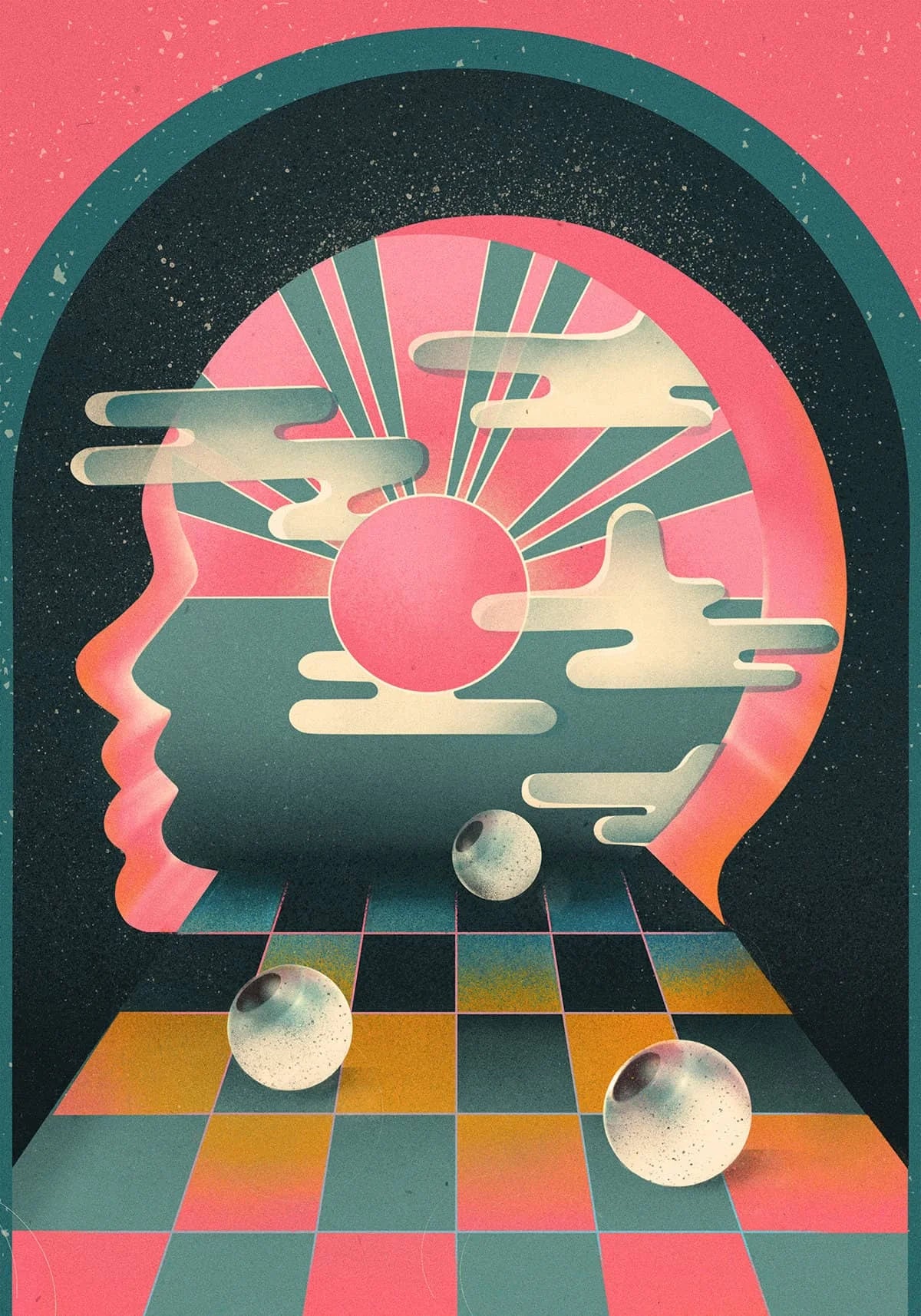 イベント・ハロウィングッズ|抽象未来主義キャンバスアートポスター