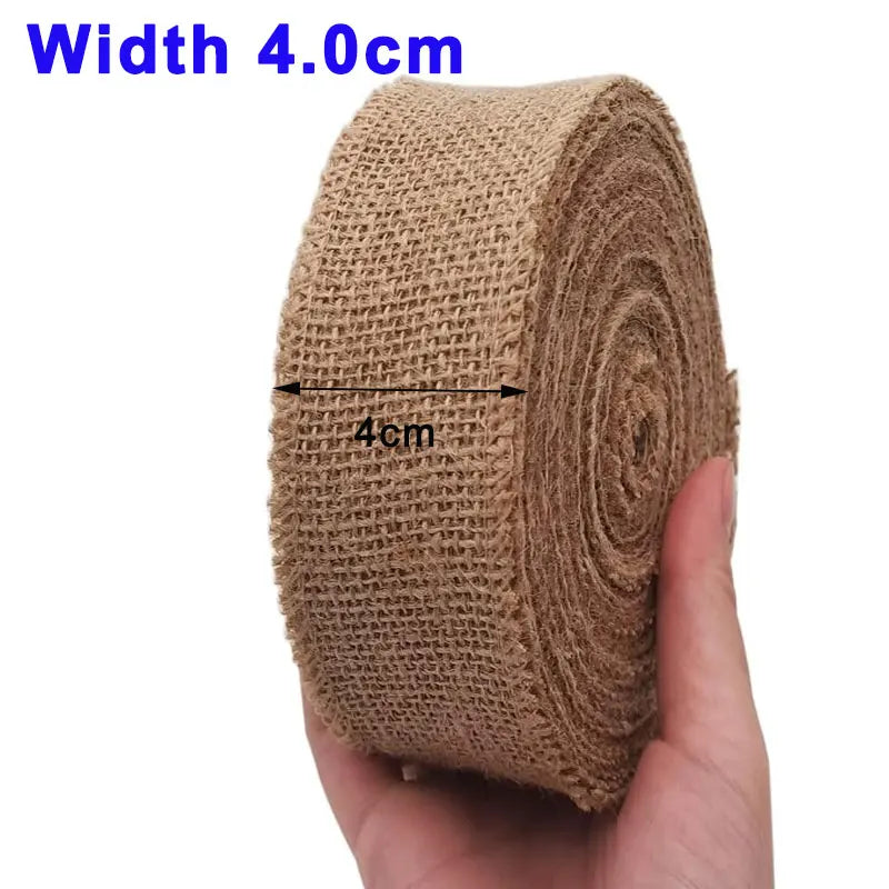 インテリア・パーティ装飾 | 天然麻素材リボン | 1m/2m/5m/10m巻