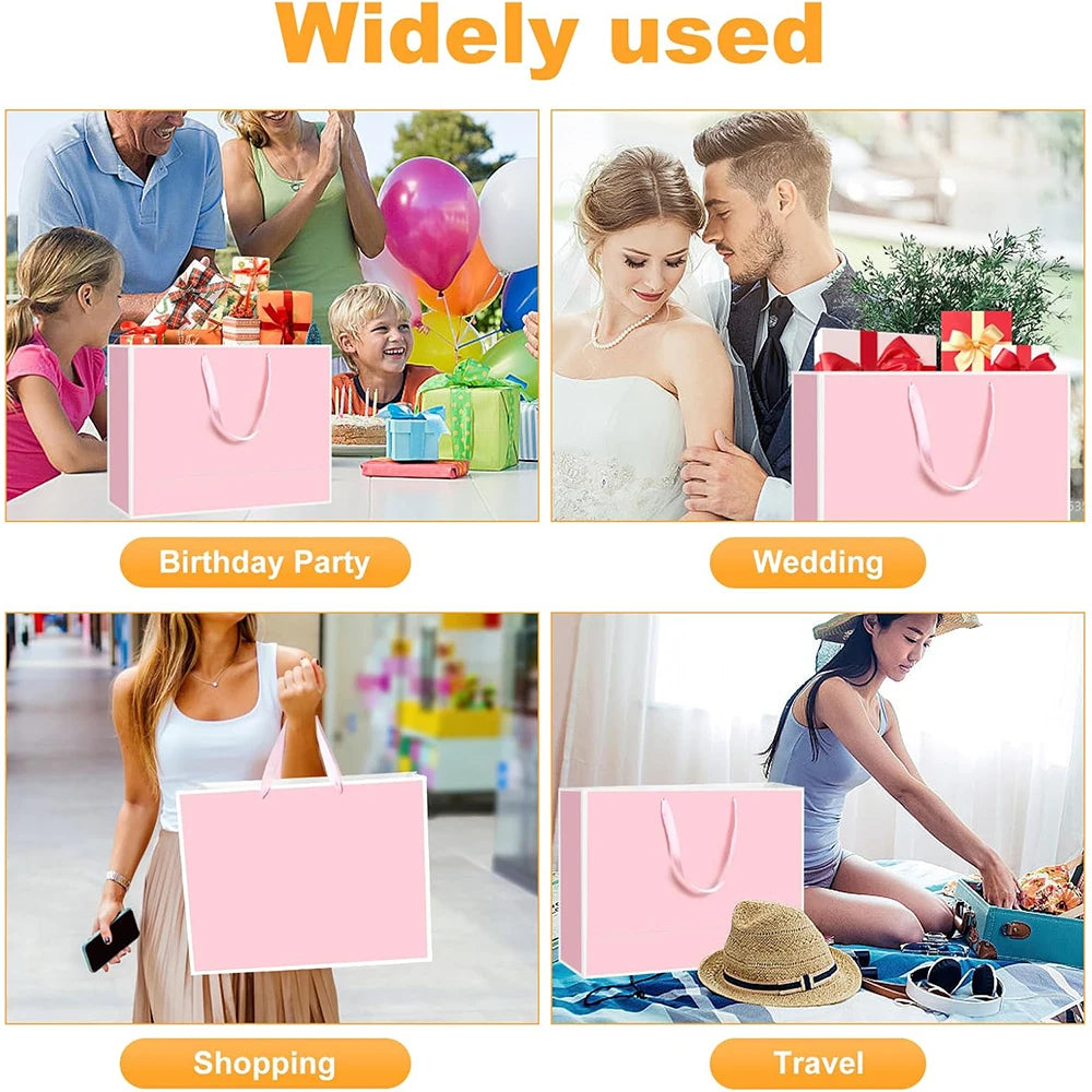 |ノベルティ用品 | リボンハンドル付きギフトバッグ | W27×H21×D8c