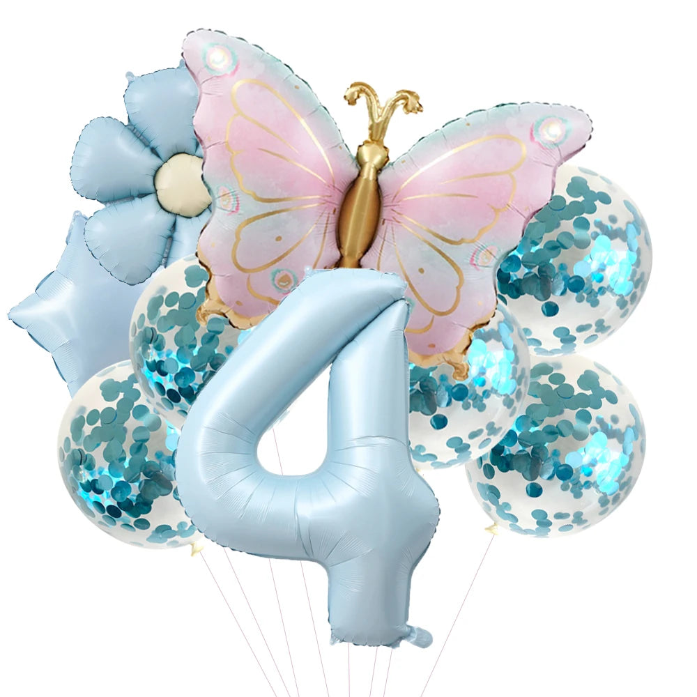 イベント・バルーン装飾 | 蝶&数字&フラワーバルーンセット