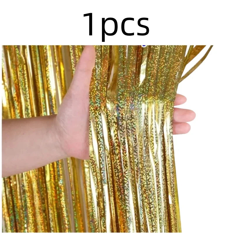 パーティー・インテリア用装飾 キラキラ!ホイル素材カーテン 誕生日用