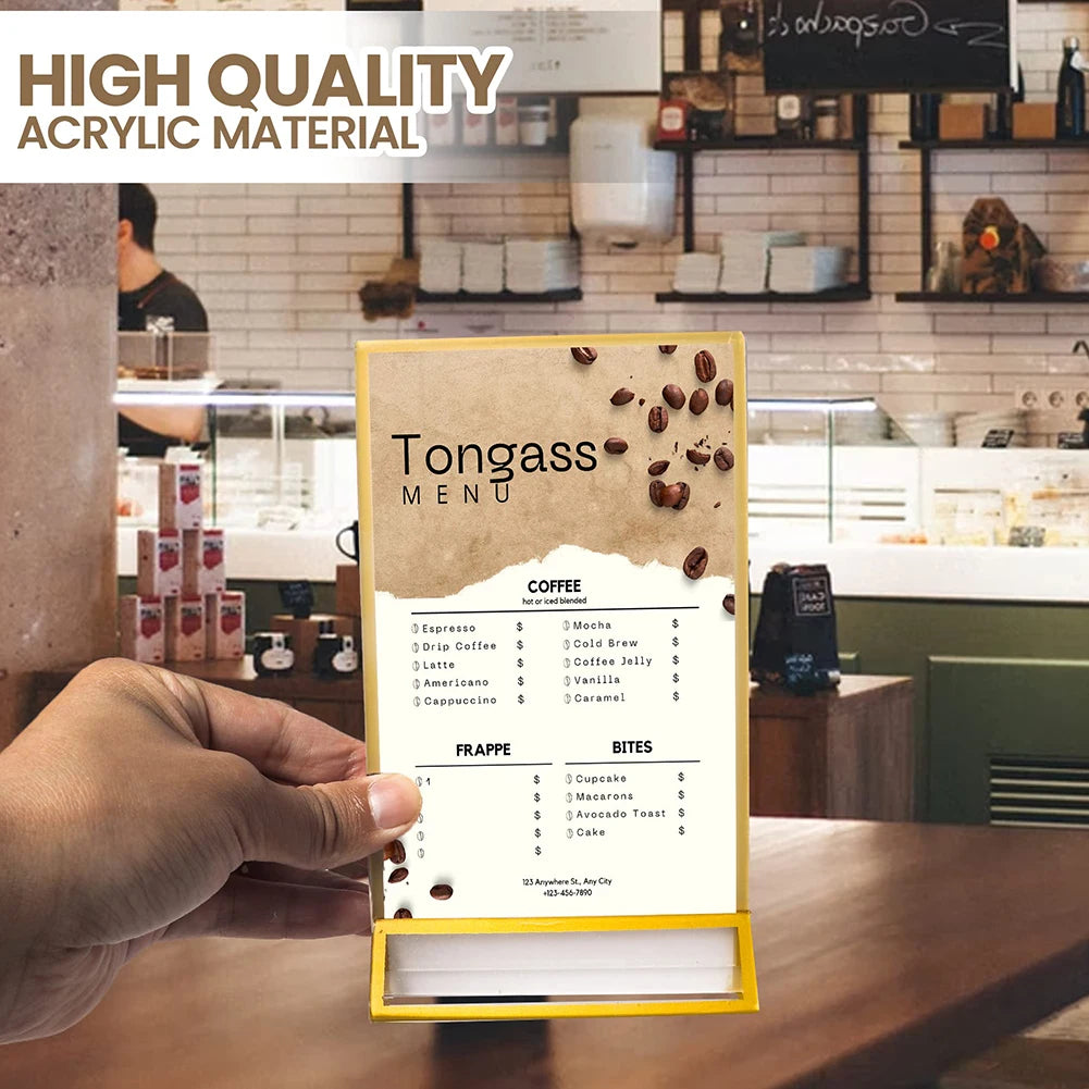 イベント・結婚式装飾|ゴールドフレームアクリルサインホルダー 席札 メニュー