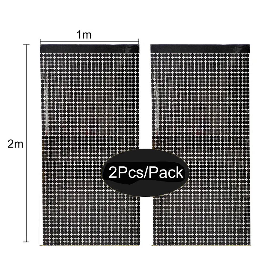パーティー・インテリア装飾 キラキラ!カーテン 2枚入 ミラーボール風デザイン