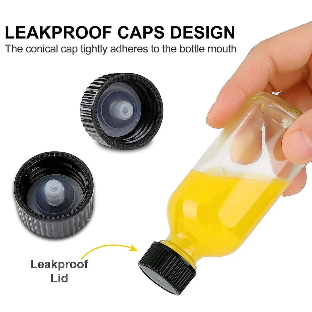 |イベント・ノベルティ用品 | ガラス製 小型透明ボトル 蓋付き | 15ml/30ml/60ml