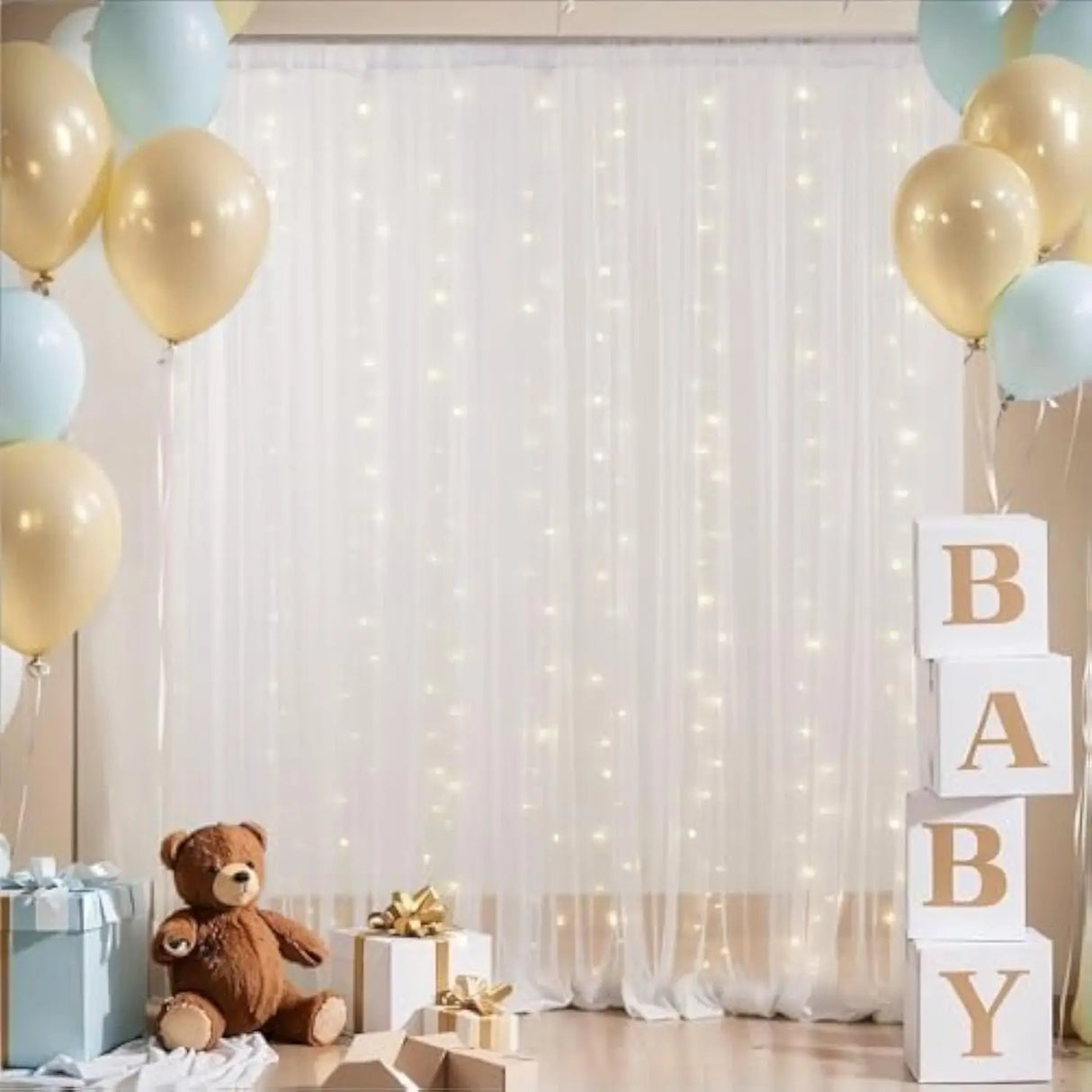 パーティー・インテリア装飾 シアー素材 カーテンセット ライト別売