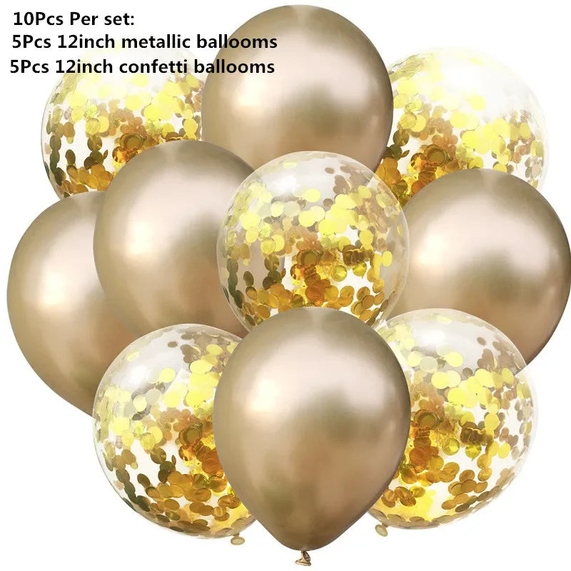 カラフル紙吹雪ラテックスバルーン10個セット