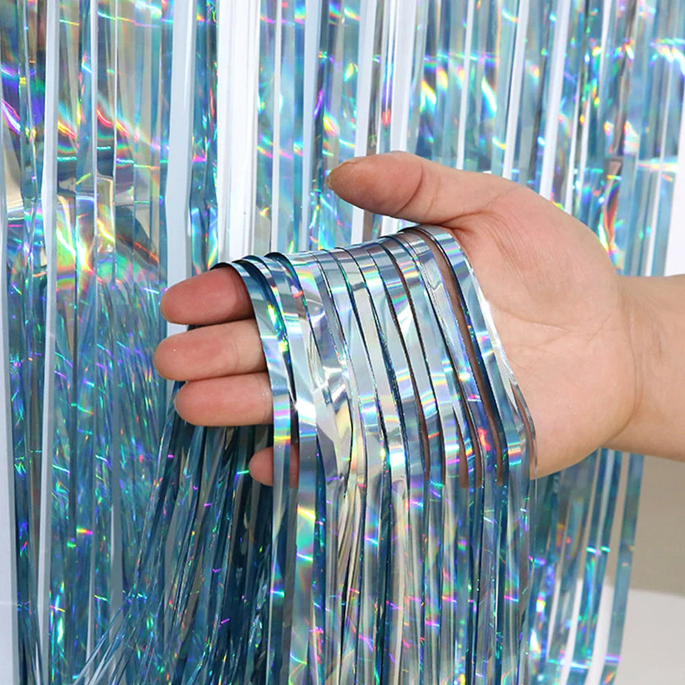 パーティー・インテリア用装飾 キラキラ!ホイル素材カーテン 高品質素材