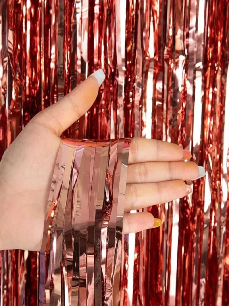 パーティー・インテリア用装飾 キラキラ!ホイル素材カーテン 単品 誕生日・イベント用