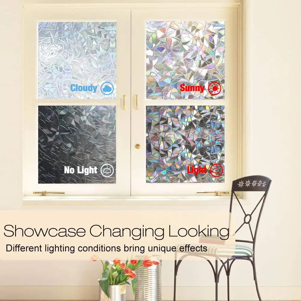 UVカット・静電気吸着タイプウィンドウフィルム(クリスタル風柄)