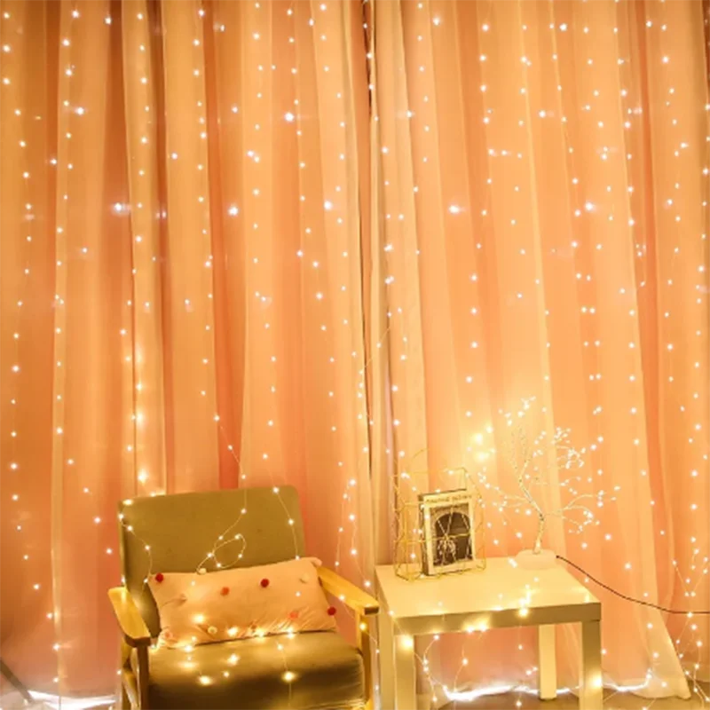 カーテンライト|イベント・クリスマス装飾|防水クリスマスカーテンライトUSB接続(幅3M/4M/6M)