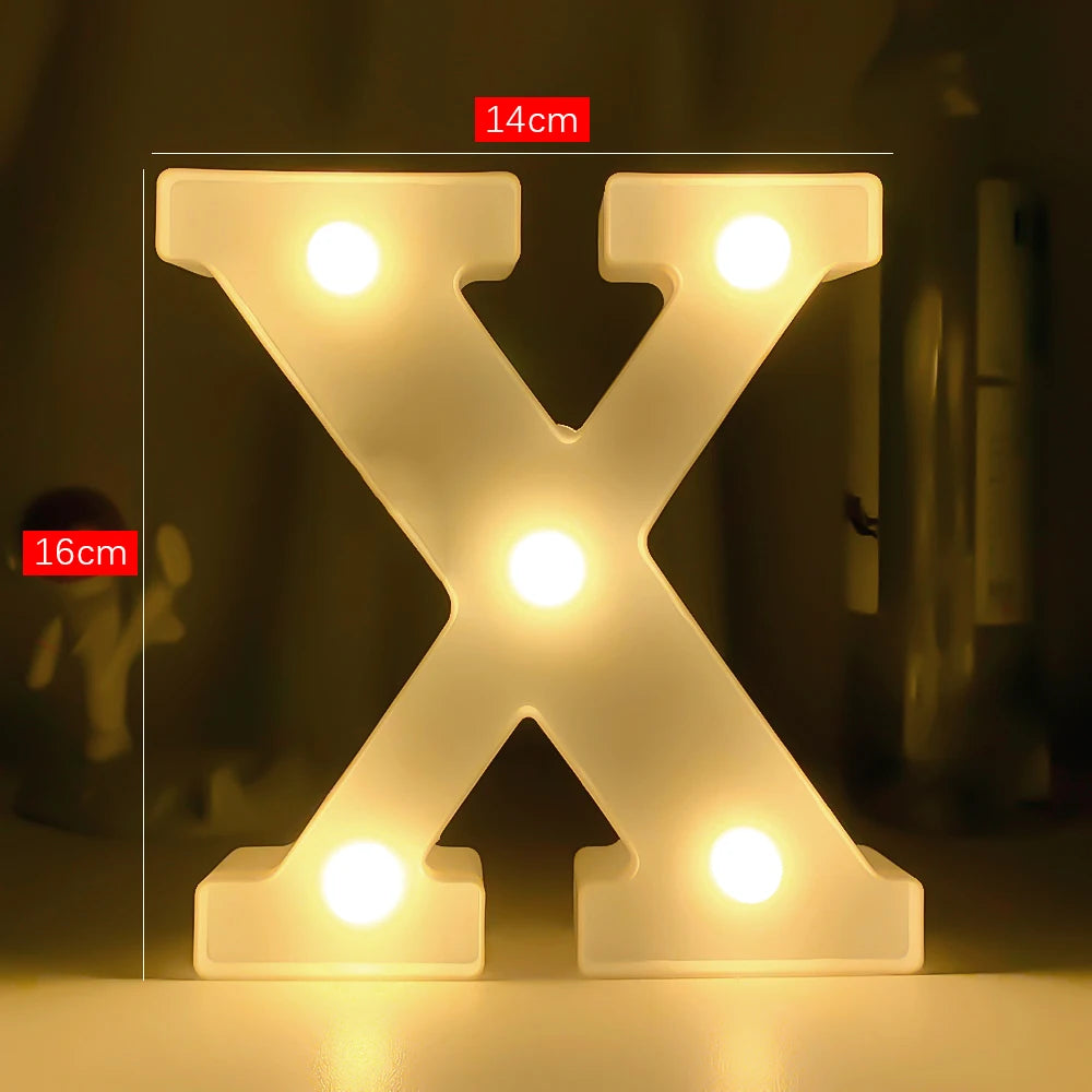 LEDナイトライト 【アルファベット・数字型】(乾電池式)