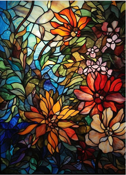 ステンドグラス教会風 ウィンドウフィルム(UVカット・静電気吸着タイプ)