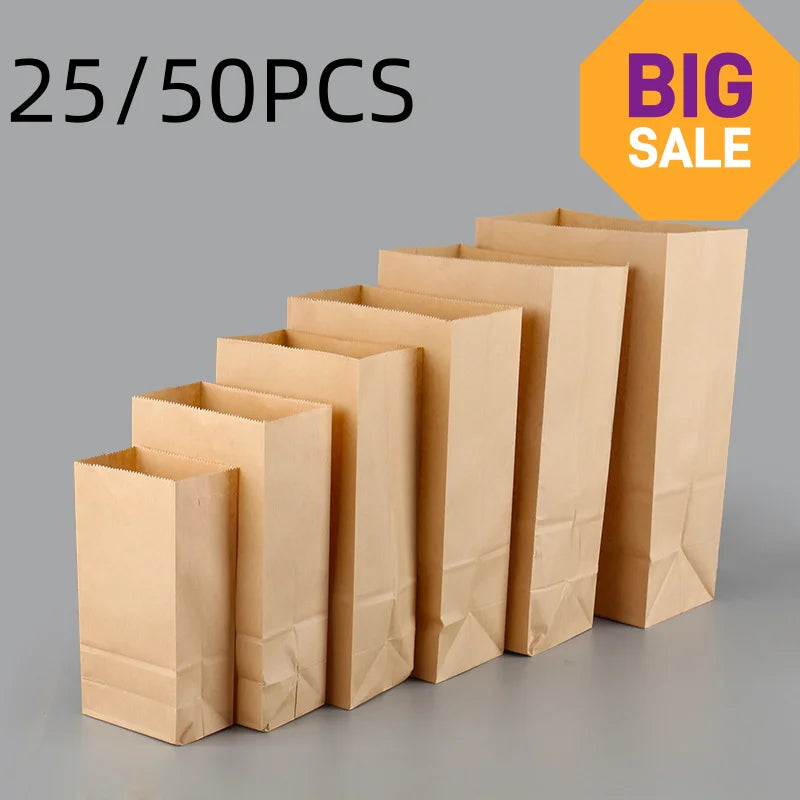 |ノベルティ用品 | クラフト紙袋 ブラウン 25/50枚セット