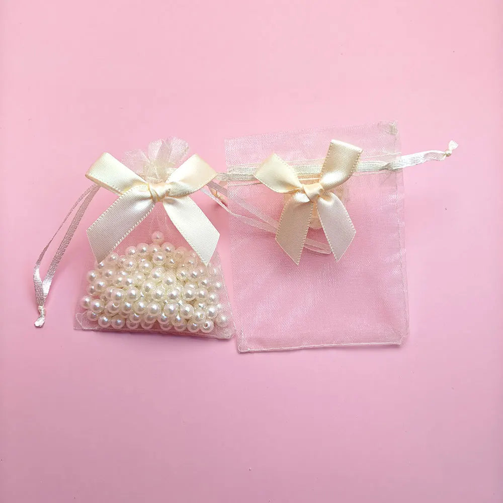 |イベント・ノベルティ用品 |リボン付きオーガンジーきんちゃくバッグセット