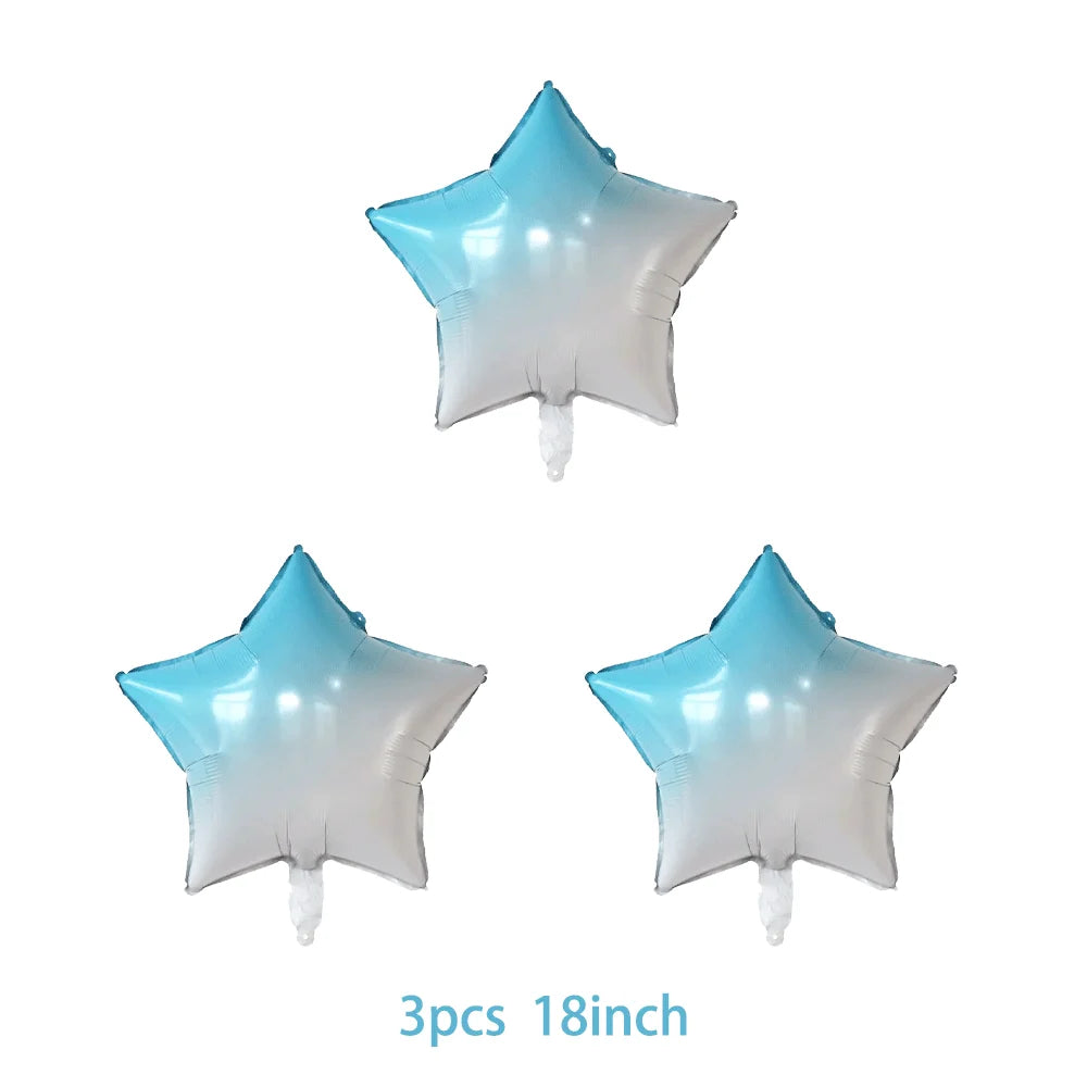 バルーン装飾 数字・バタフライなどレインボーカラーバルーン 誕生日用