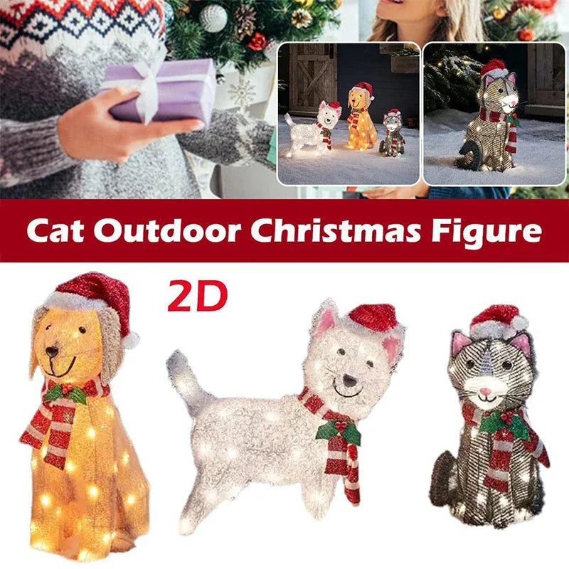 イベント・クリスマス装飾|LEDアクリルプレート型イルミネーション アニマル サンタクロース