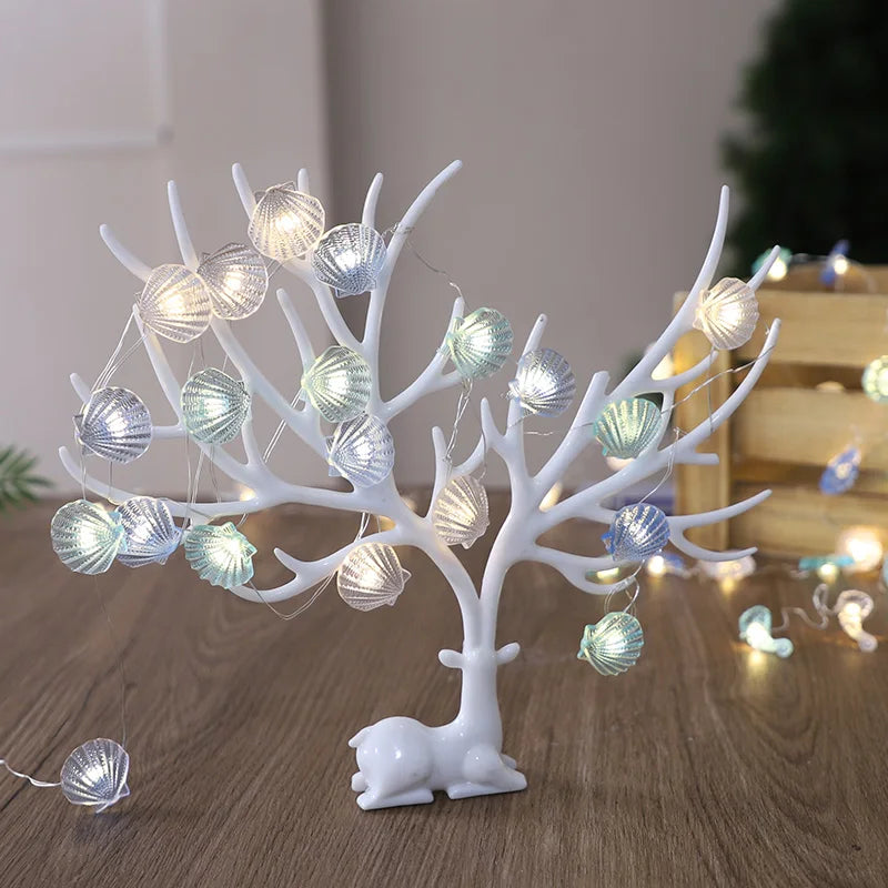 パーティー・インテリア用装飾 シェル&スター LEDライト 海モチーフ