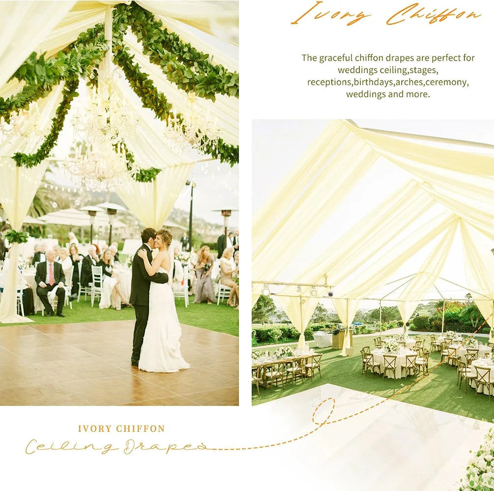 エレガントなシアーカーテン 背景デコレーション