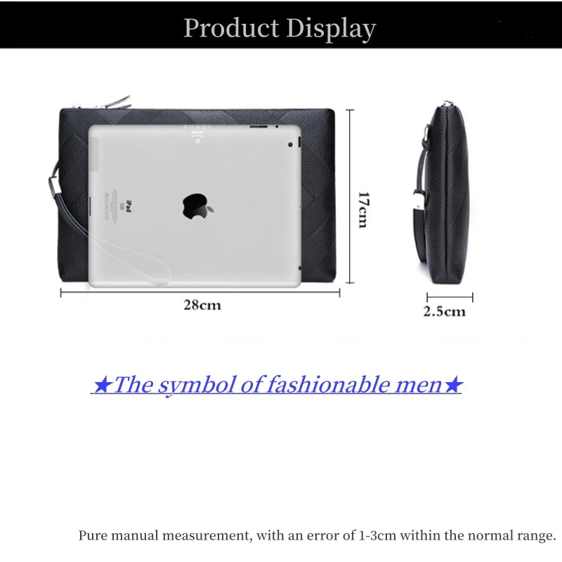 |イベント・ノベルティ用品 | メンズ高級本革ビジネスハンドバッグ | W28xH17xD2.5cm