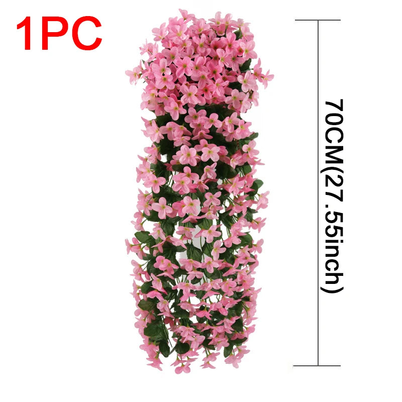 造花ハンギングローズ&アイビー壁掛け